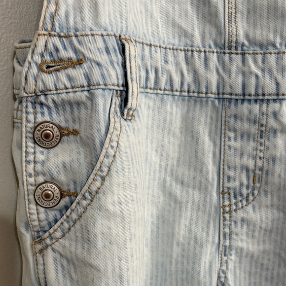 Natural Reflections Light Blue Striped Overalls - Picture 5 of 9